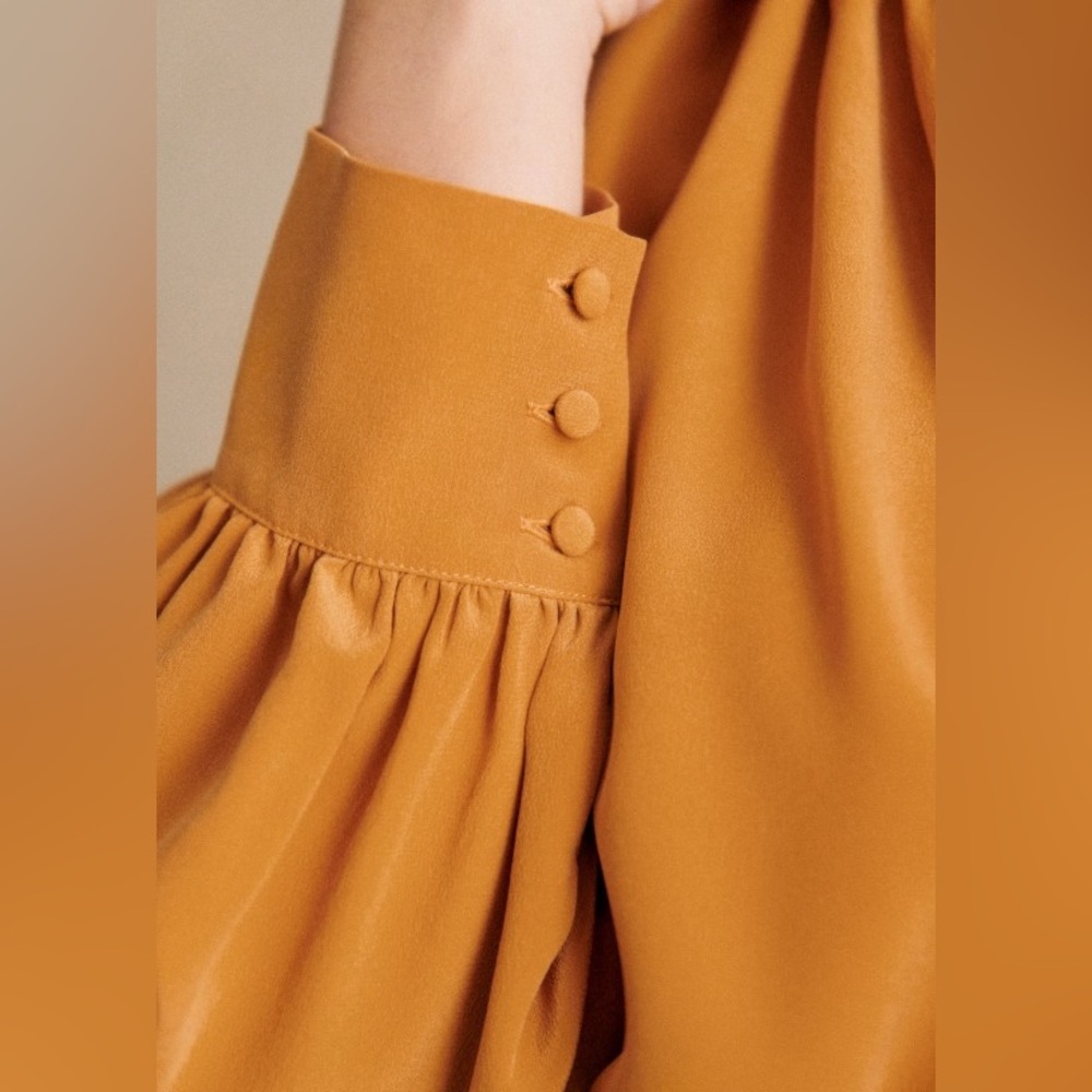Sezane Lealys Shirt, Saffron | 34 - Picture 2 of 3